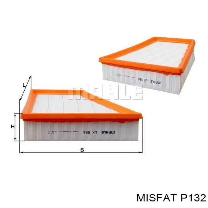 P132 Misfat filtro de aire