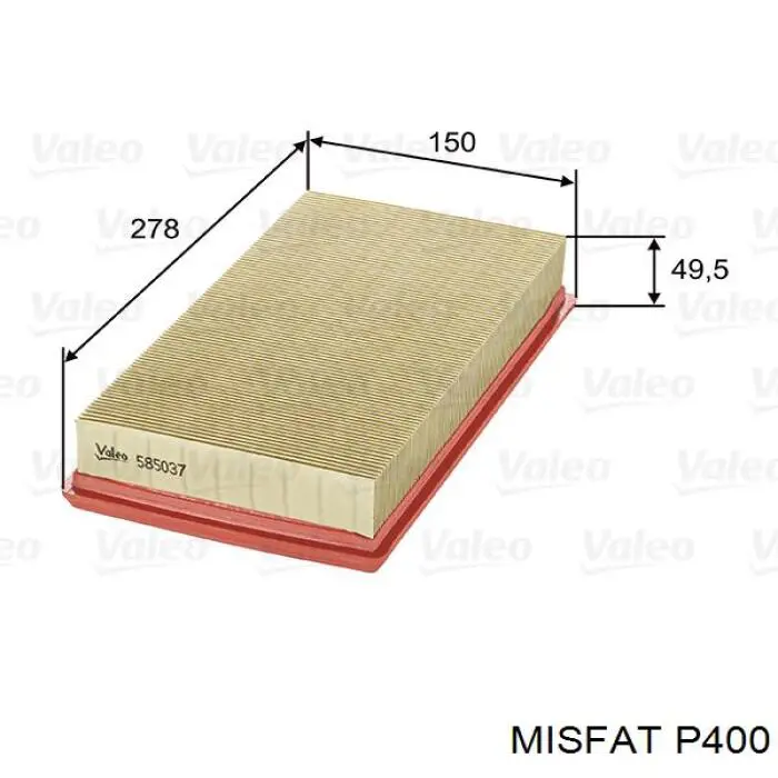 P400 Misfat filtro de aire