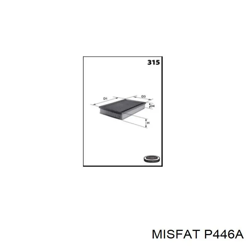 P446A Misfat filtro de aire