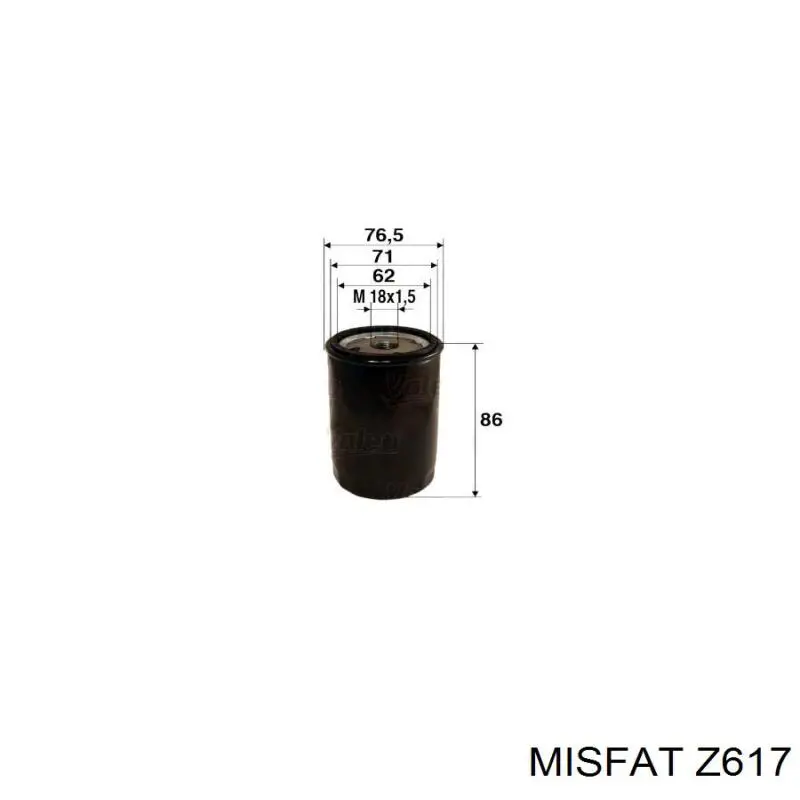 Comprar Z617 Misfat Portafiltro de aceite