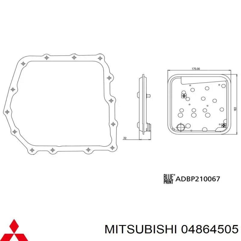 Filtro de transmisión automática 04864505 Mitsubishi