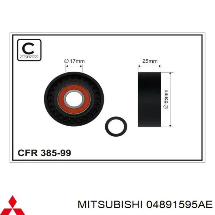 04891595AE Mitsubishi tensor de correa poli v