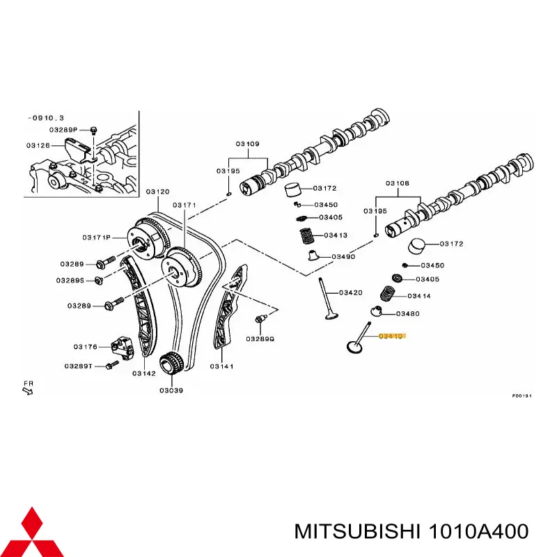 Válvula de admisión Mitsubishi 1010A400 precio, desde 7,02 EUR