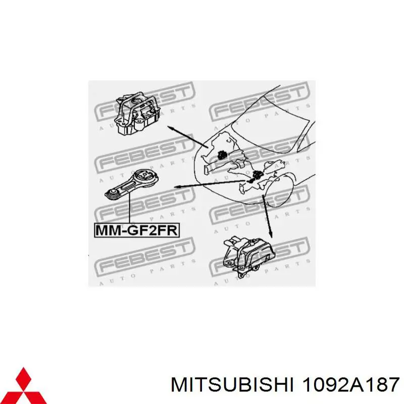 Comprar 1092A187 Mitsubishi Soporte de motor delantero