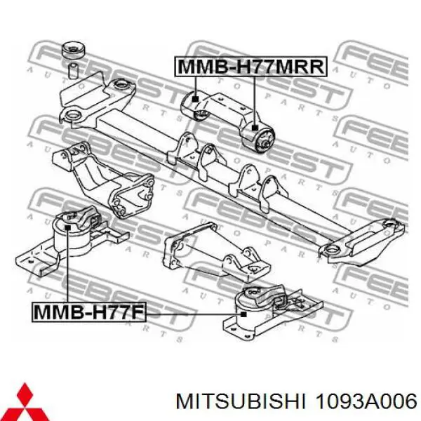 1093A006 Mitsubishi soporte motor izquierdo
