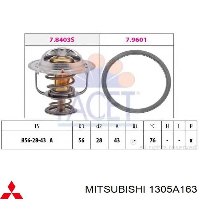 Comprar 1305A163 Mitsubishi Termostato