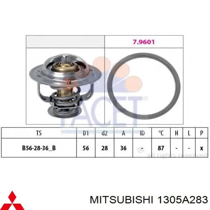 Comprar 1305A283 Mitsubishi Termostato