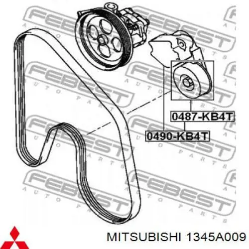 Comprar 1345A009 Mitsubishi Tensor de correa poli V 