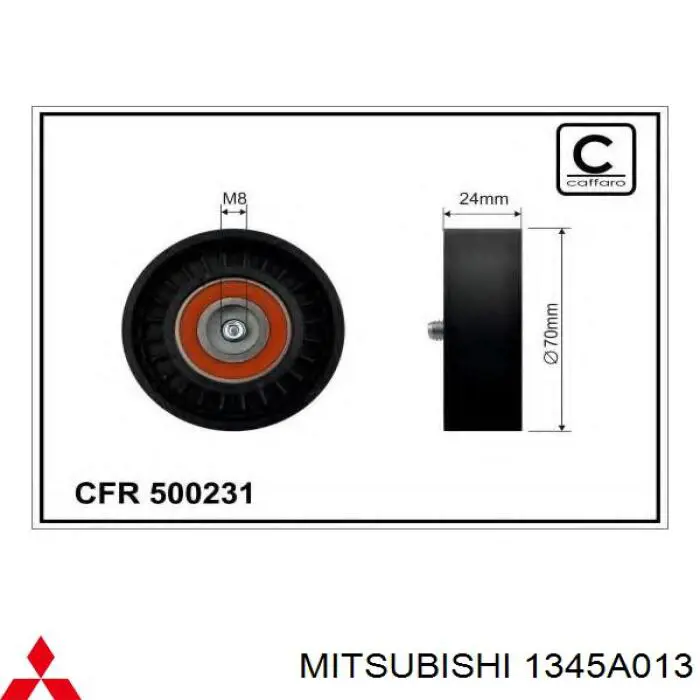 Tensor de correa poli V 1345A013 Mitsubishi