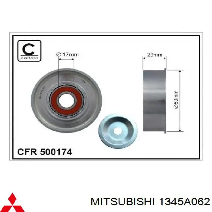 1345A062 Mitsubishi tensor de correa, correa poli v