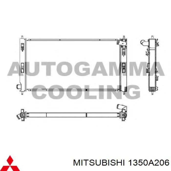Água radiador Mitsubishi 1350A206 precio, desde 137,67 EUR