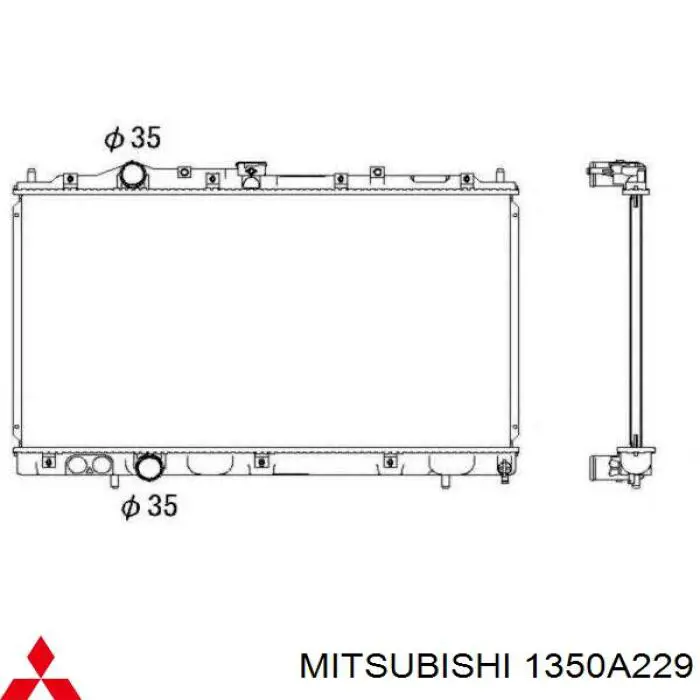 Água radiador Mitsubishi 1350A229 precio, desde 183,95 EUR