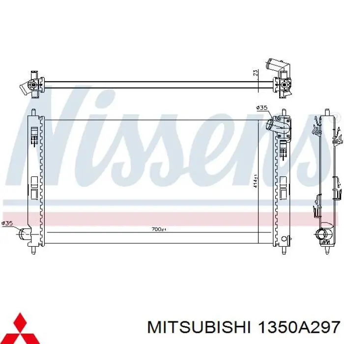 1350A297 Mitsubishi radiador