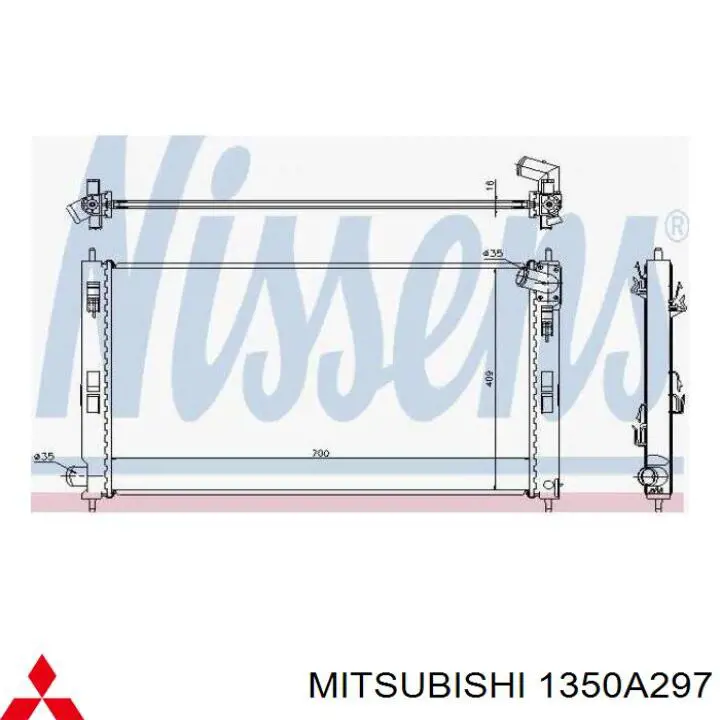 Comprar 1350A297 Mitsubishi Radiador de auto