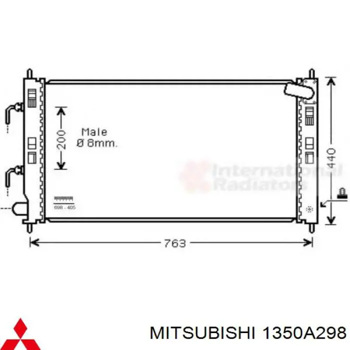 1350A298 Mitsubishi radiador