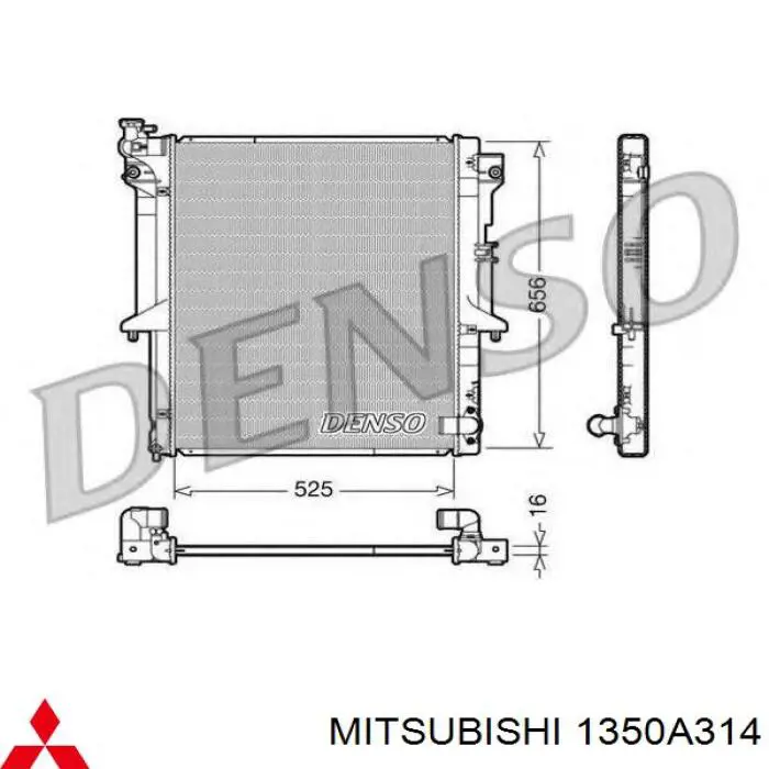 1350A314 Mitsubishi radiador