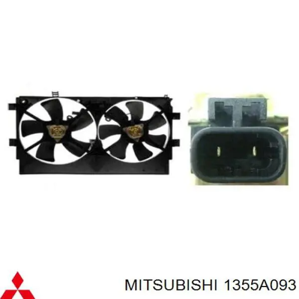 1355A093 Mitsubishi motor de ventilador, refrigeración, izquierdo
