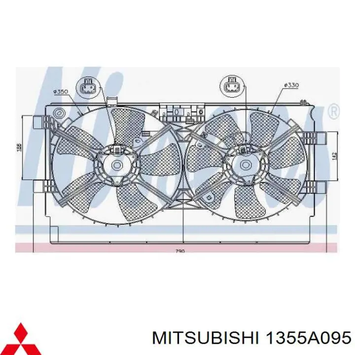 Ventilador izquierdo del radiador de refrigeración 523423W1 Polcar