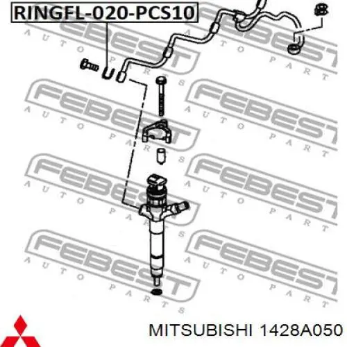 1428A050 Mitsubishi cuerpo intermedio inyector superior