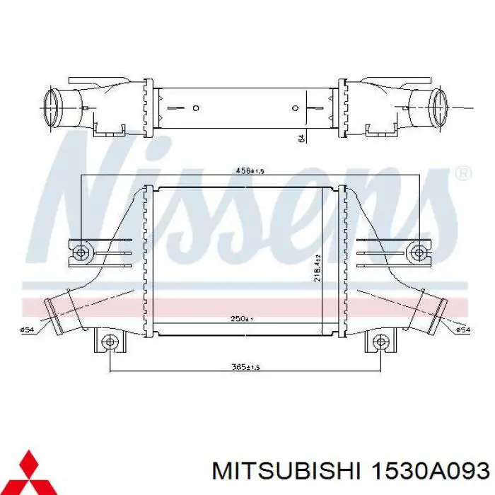 1530A093 Mitsubishi intercooler