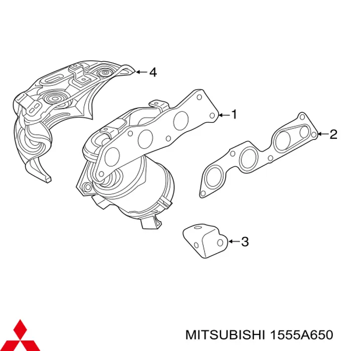 1555A650 Mitsubishi Junta colector joint