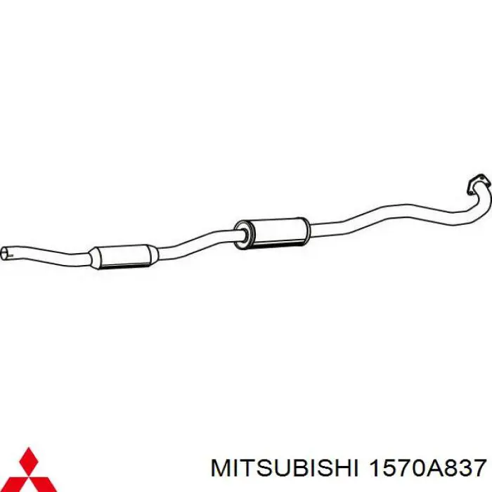 1570A837 Mitsubishi silenciador del medio