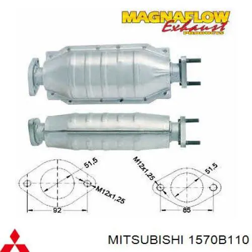 Catalizador Mitsubishi 1570B110 precio, desde 282,63 EUR