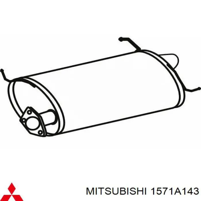 1571A143 Mitsubishi silenciador posterior