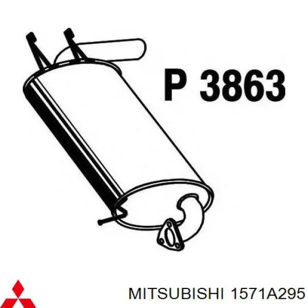 Silenciador trasero Mitsubishi Outlander I SUV (CU) (2003 - 2008) precio, desde 99,12 EUR