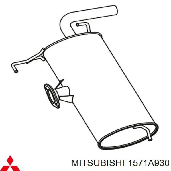 Silenciador trasero Mitsubishi 1571A930 precio, desde 65,23 EUR