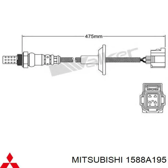 Comprar 1588A195 Mitsubishi Sonda lambda de oxígeno posterior al catalizador