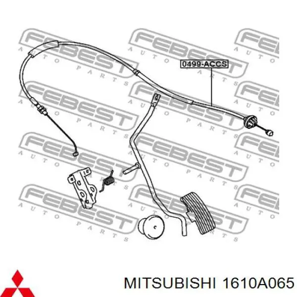 1610A065 Mitsubishi cable del acelerador