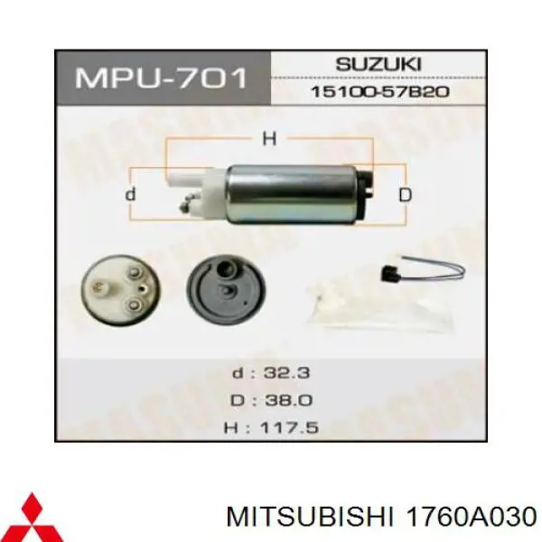 1760A030 Mitsubishi Unidad de alimentación de combustible