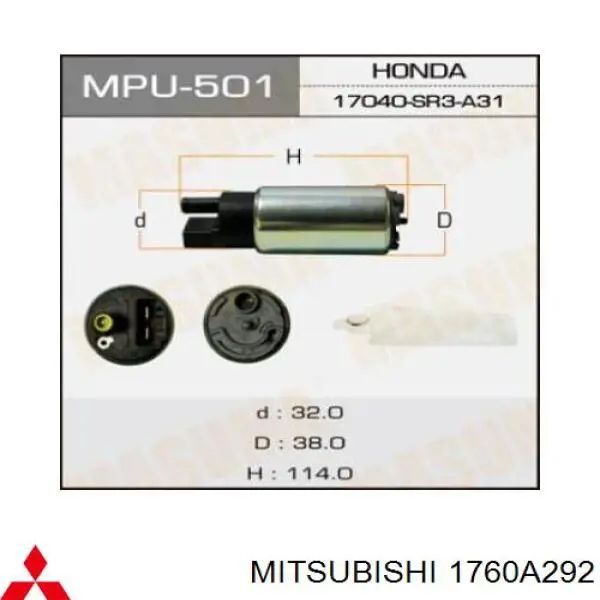 Unidad de alimentación de combustible para Mitsubishi ASX (GA)