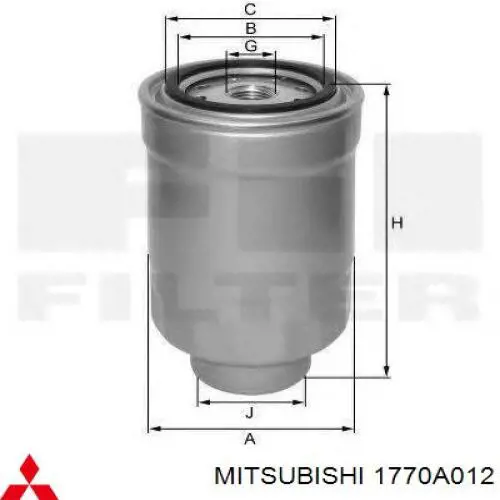 Filtro de combustible 1770A012 Mitsubishi