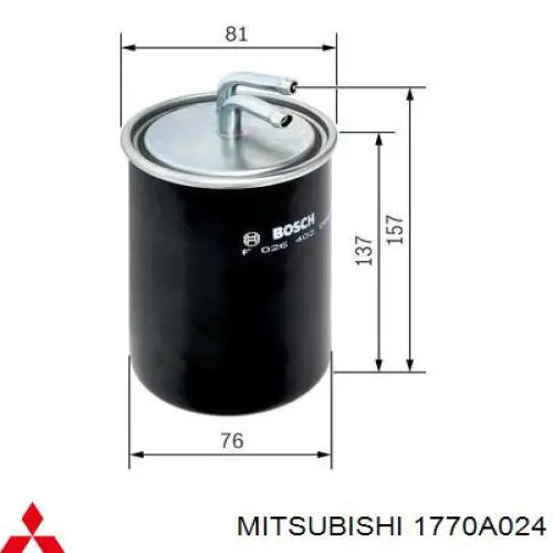 Filtro combustible Mitsubishi 1770A024 precio, desde 14,72 EUR