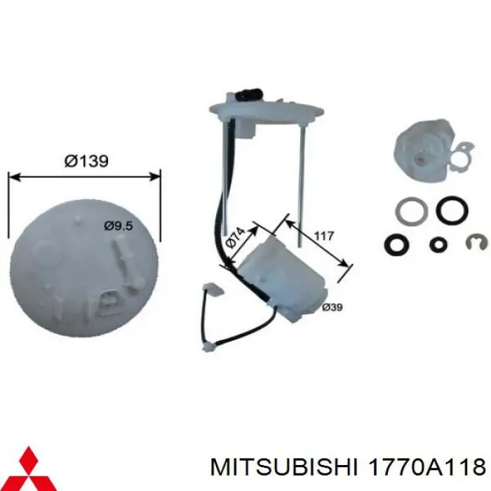1770A118 Mitsubishi filtro combustible