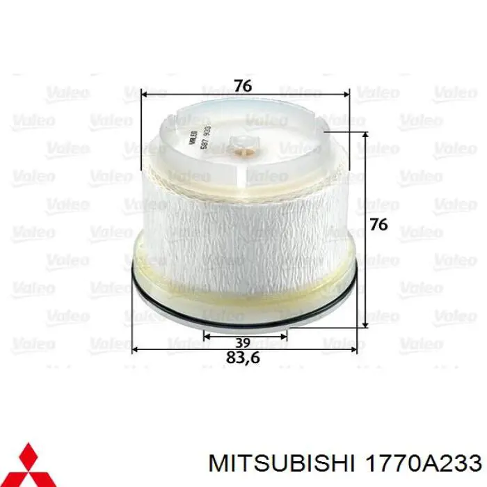 Filtro combustible Mitsubishi 1770A233 precio, desde 6,58 EUR