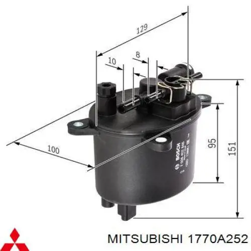 Comprar 1770A252 Mitsubishi Filtro diesel