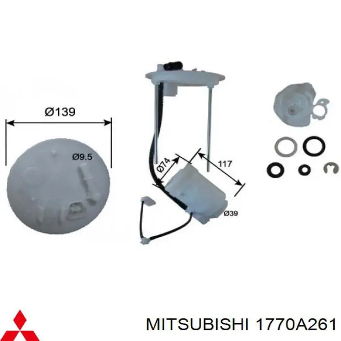 1770A261 Mitsubishi filtro combustible