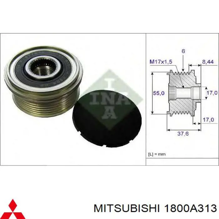 Polea rueda libre Mitsubishi 1800A313 precio, desde 37,33 EUR