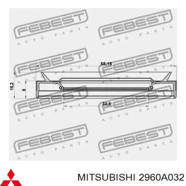 Retén del semieje delantero izquierdo Mitsubishi 2960A032 precio, desde 13,52 EUR