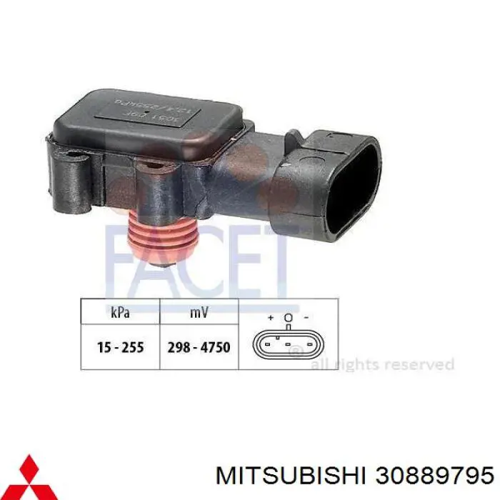 30889795 Mitsubishi sensor de presion del colector de admision