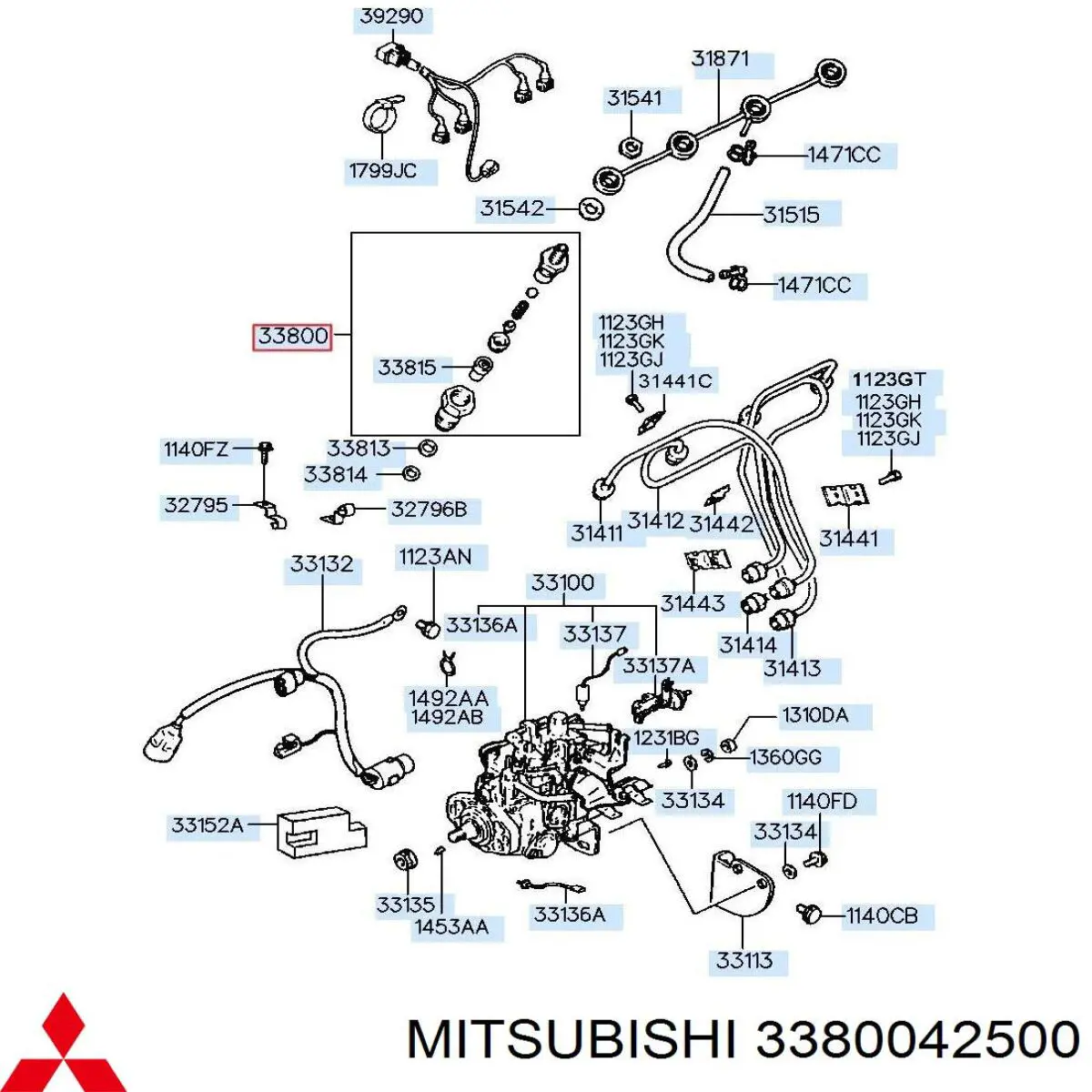 3380042500 Mitsubishi inyector