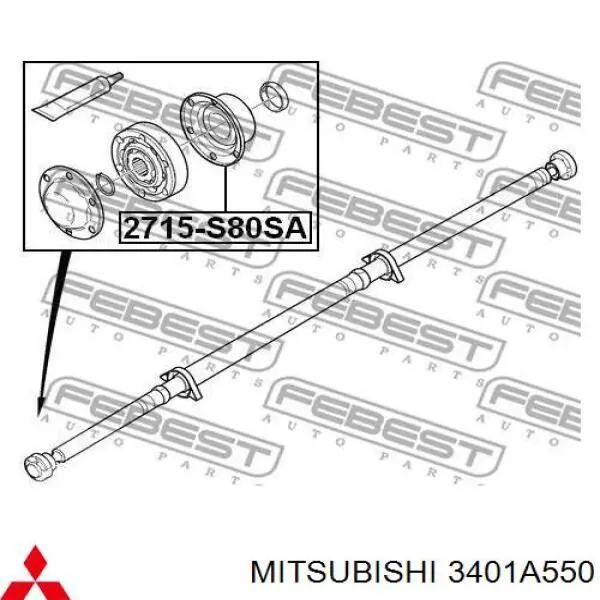 Árbol de transmisión delantero Mitsubishi 3401A550 precio, desde 175,33 EUR