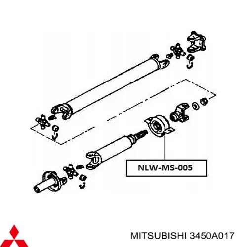 Comprar 3450A017 Mitsubishi Rodamiento central del eje de transmisión