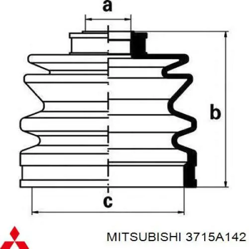 3715A142 Mitsubishi fuelle, árbol de transmisión trasero interior