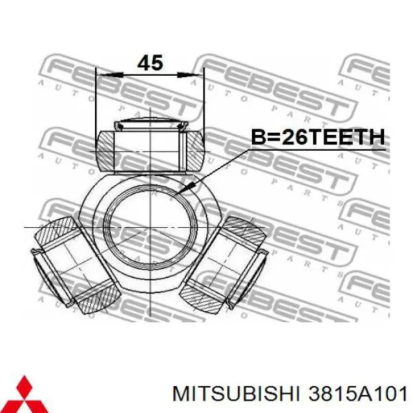 Comprar 3815A101 Mitsubishi Junta homocinética interna delantera izquierda