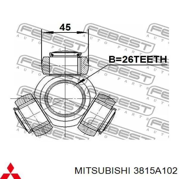 Comprar 3815A102 Mitsubishi Junta homocinética interna delantera derecha