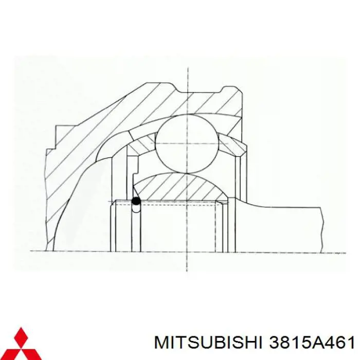 3815A461 Mitsubishi árbol de transmisión delantero izquierdo